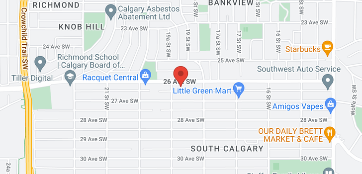 map of 1931 26 Avenue SW